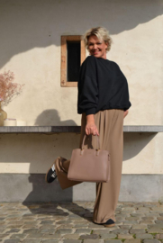 PIPPA flowy wide leg pants taupe curvy line