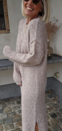 MANDINE maxi knit dress melêe taupe