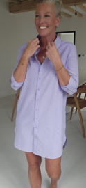 KATE cotton shirt dress lilac