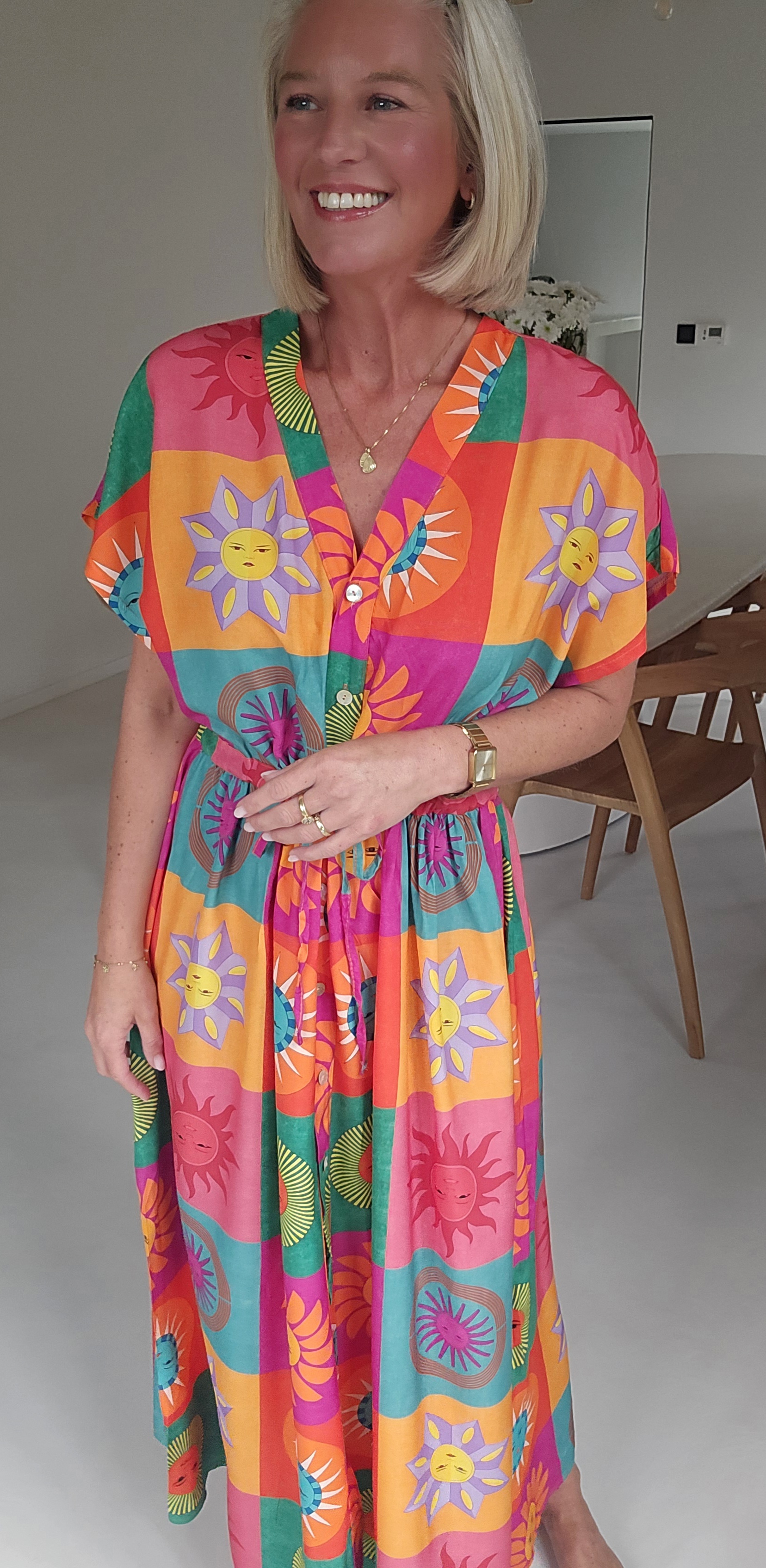 SUMMINE maxi viscose dress multi