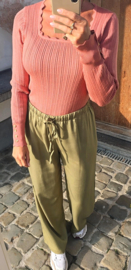 KENSI loose wide leg pants khaki