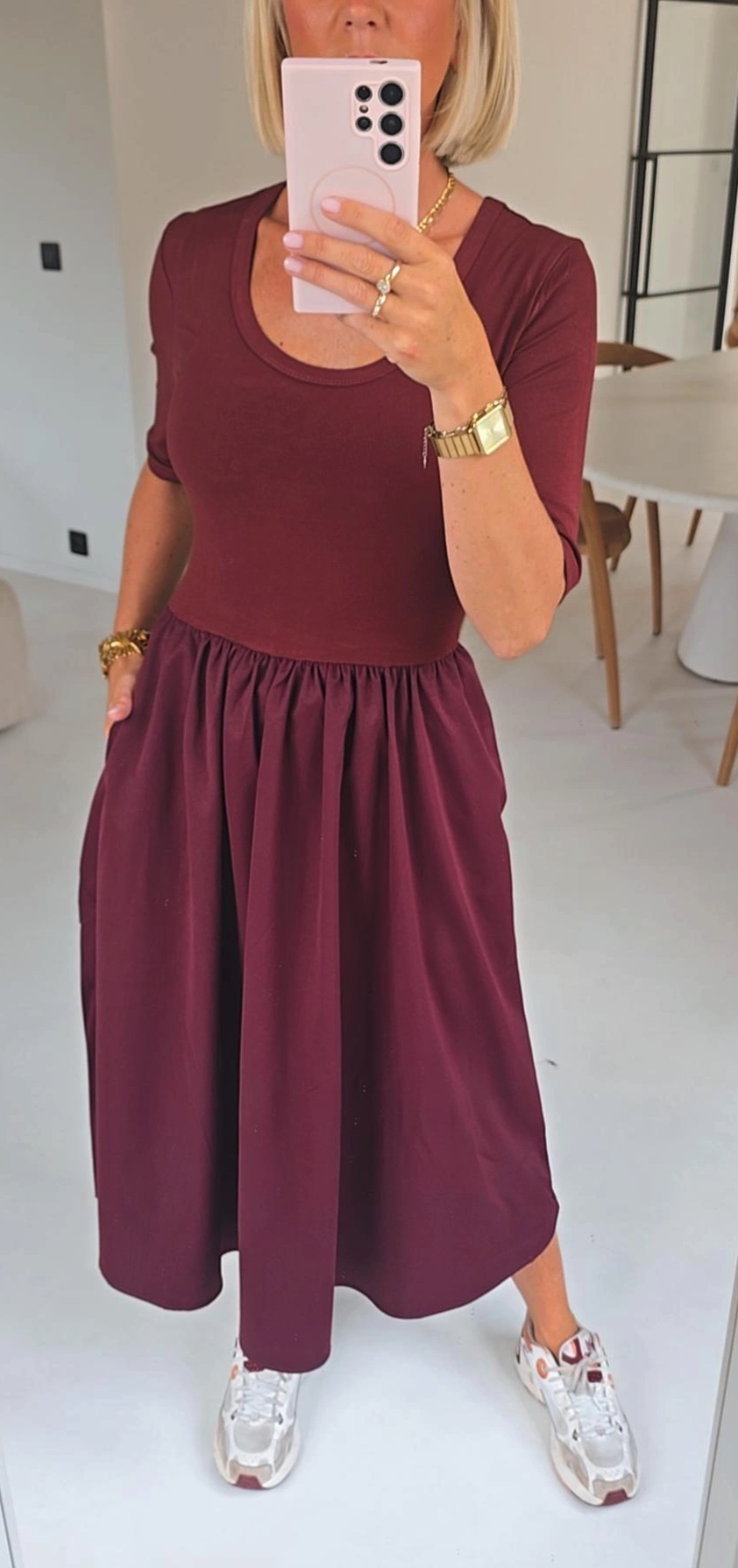 SEZANNA maxi dress burgundy