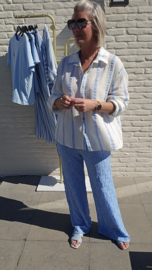 JANE striped tetra shirt blue