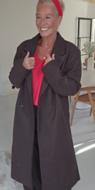 CARA maxi coat chocolat