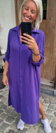 RHEA maxi shirt dress purple