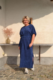 DOMI maxi velours dress navy