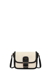 shoulder bag black ecru