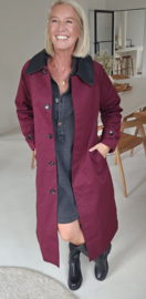 CHRISTA trench coat burgundy