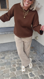 ANDREA fleece sweatshirt chocolat