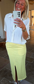 PENNY maxi sweatshirt skirt yellow