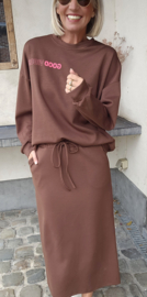 LOVELY sweatshirt skirt chocolat