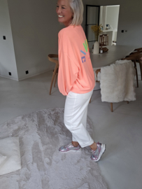 ICONIC CLUB sweatshirt neon peach