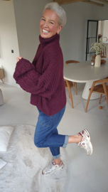 BEVIN cotton paperbag pants darker jeans