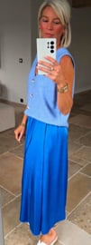 CATANIA maxi satin skirt kings blue