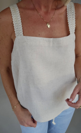 INDI linen top beige