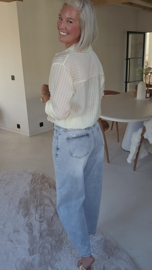 LIVIA barrel jeans soft grey