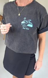 SURF CLUB cotton T-shirt black