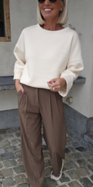 ANDREA fleece sweatshirt vanilla