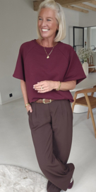 JITSE short-sleeved sweatshirt burgundy