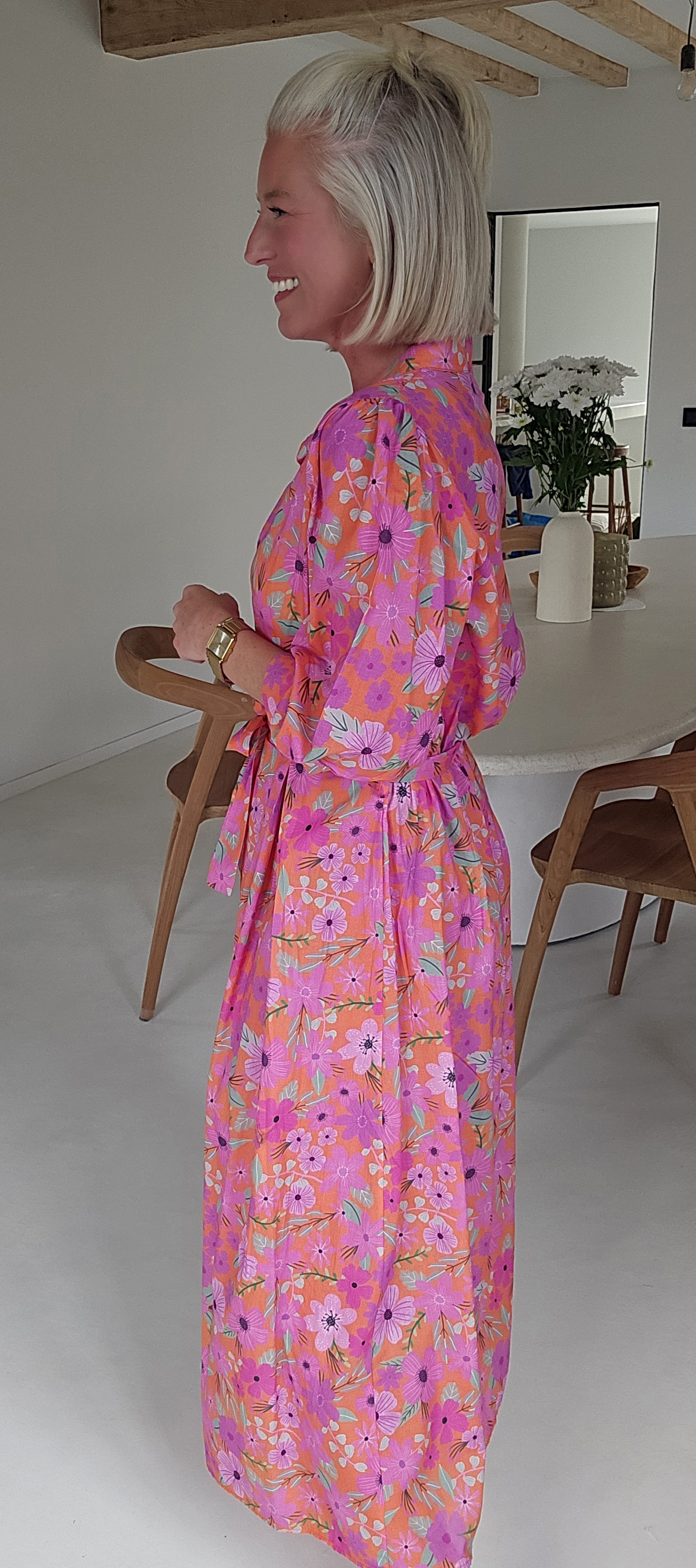FLOWER maxi cotton dress