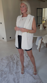 CALISTA high waist cotton summer short black