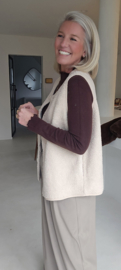 MELIA 4 sleeveless teddy jacket ecru