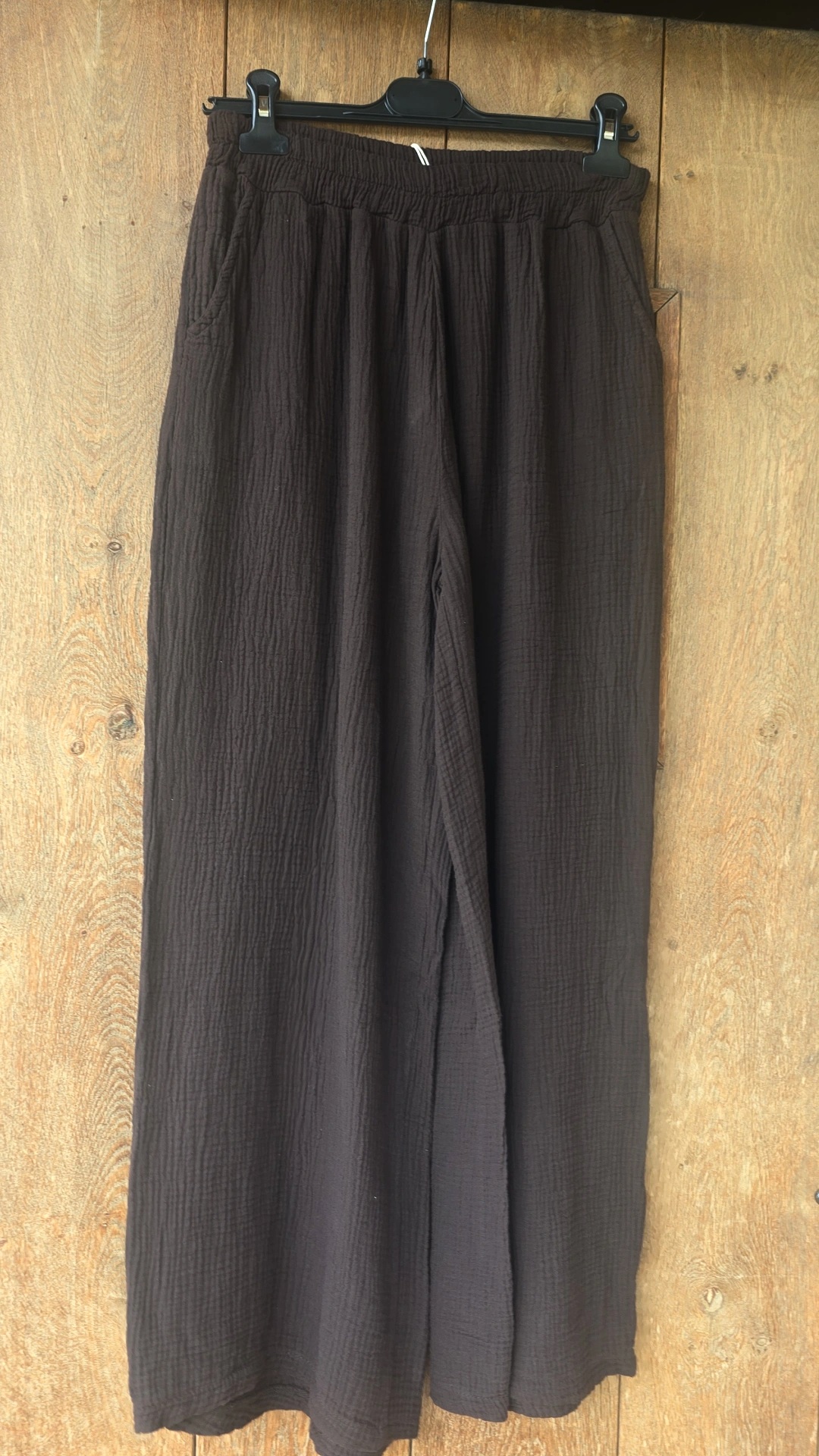 tetra wide leg pants chocolate