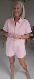 JINA jeans playsuit baby pink