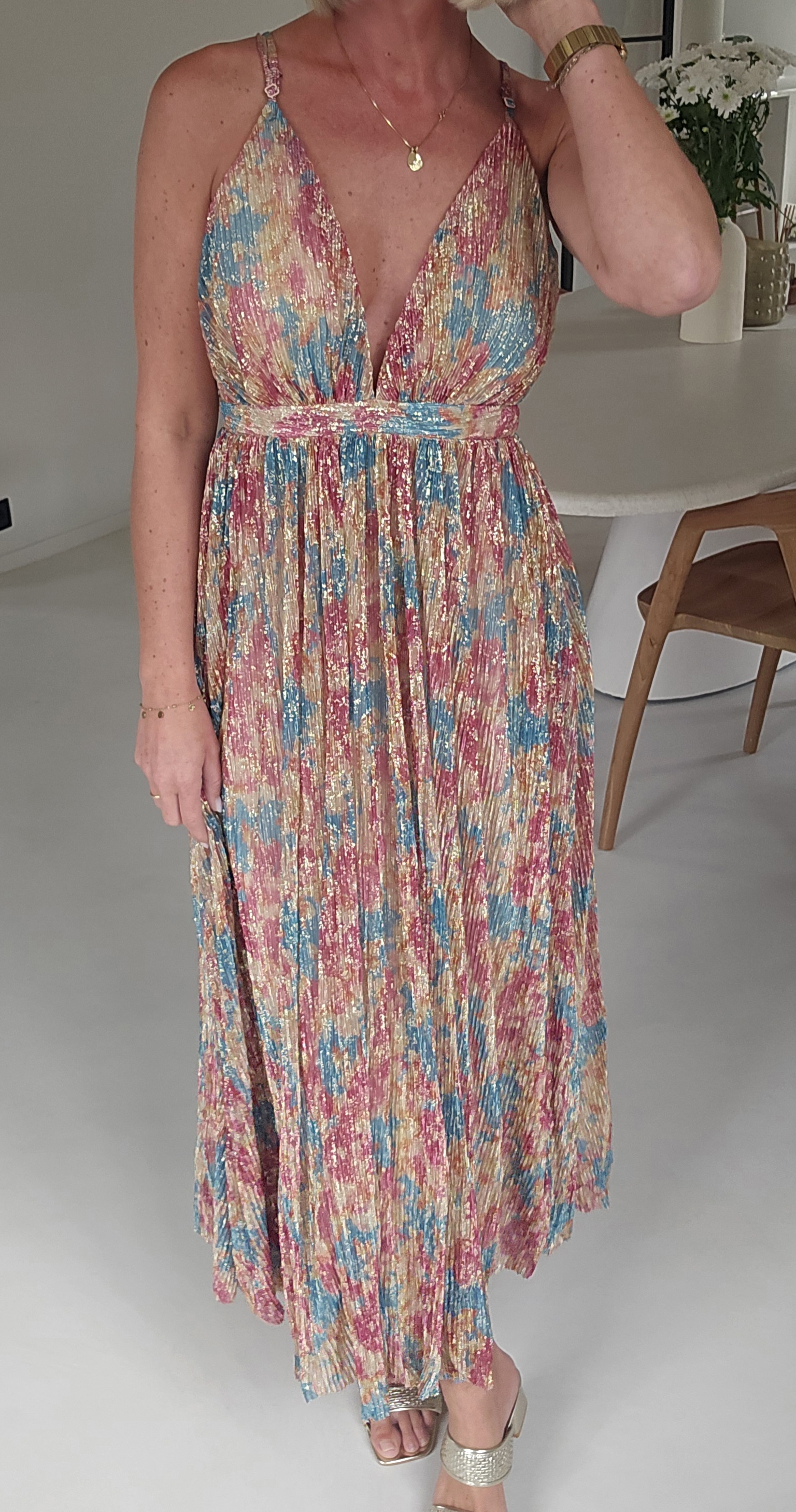ROZETTA maxi party dress turquoise