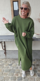 ROBYN maxi sweatshirt fleece dress olive