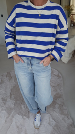 STRIPE AFFAIR longsleeve kobalt blue