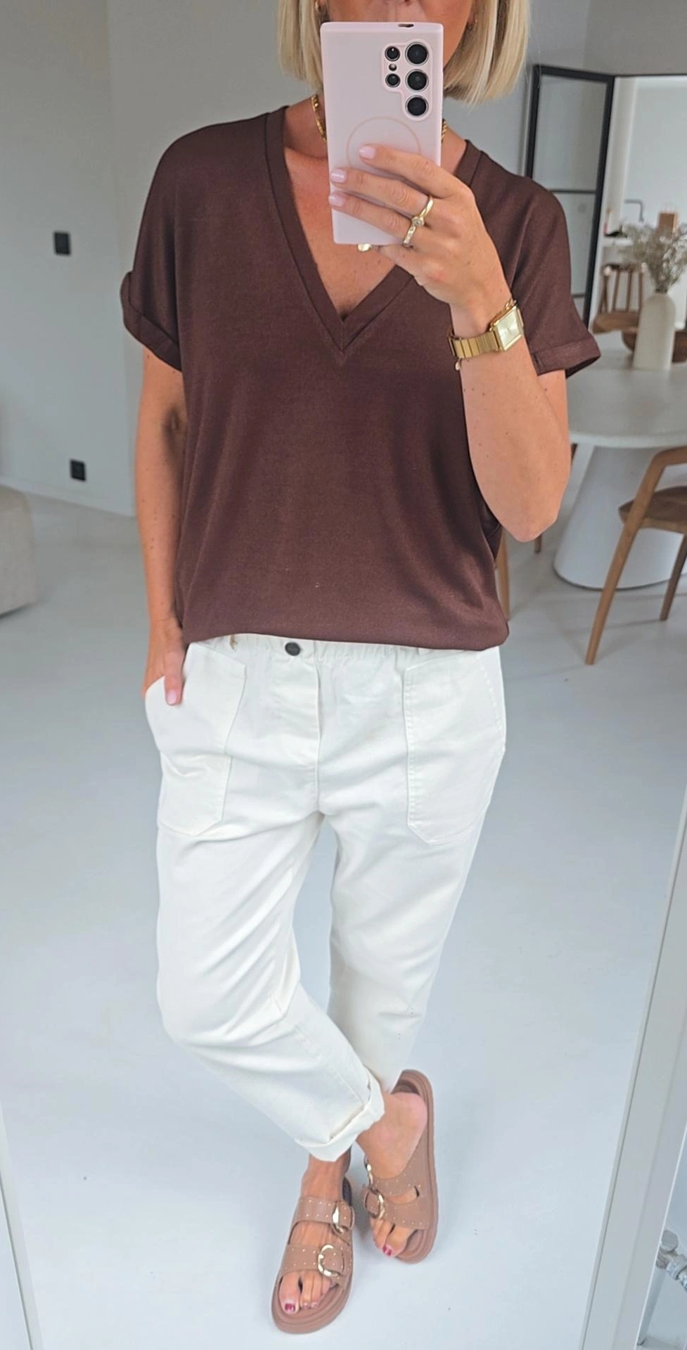 INA viscose tee chocolate