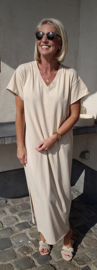 MADLINE T-shirt dress washed beige
