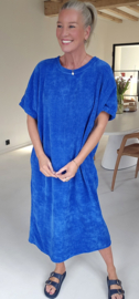 MANDIE soft velvet maxi dress kobalt blue