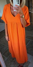 RIMINI maxi tetra dress orange