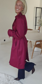 JOLANDE maxi trench coat wine