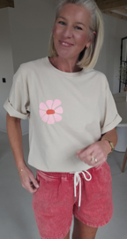 MADE FOR MORE cotton T-shirt beige
