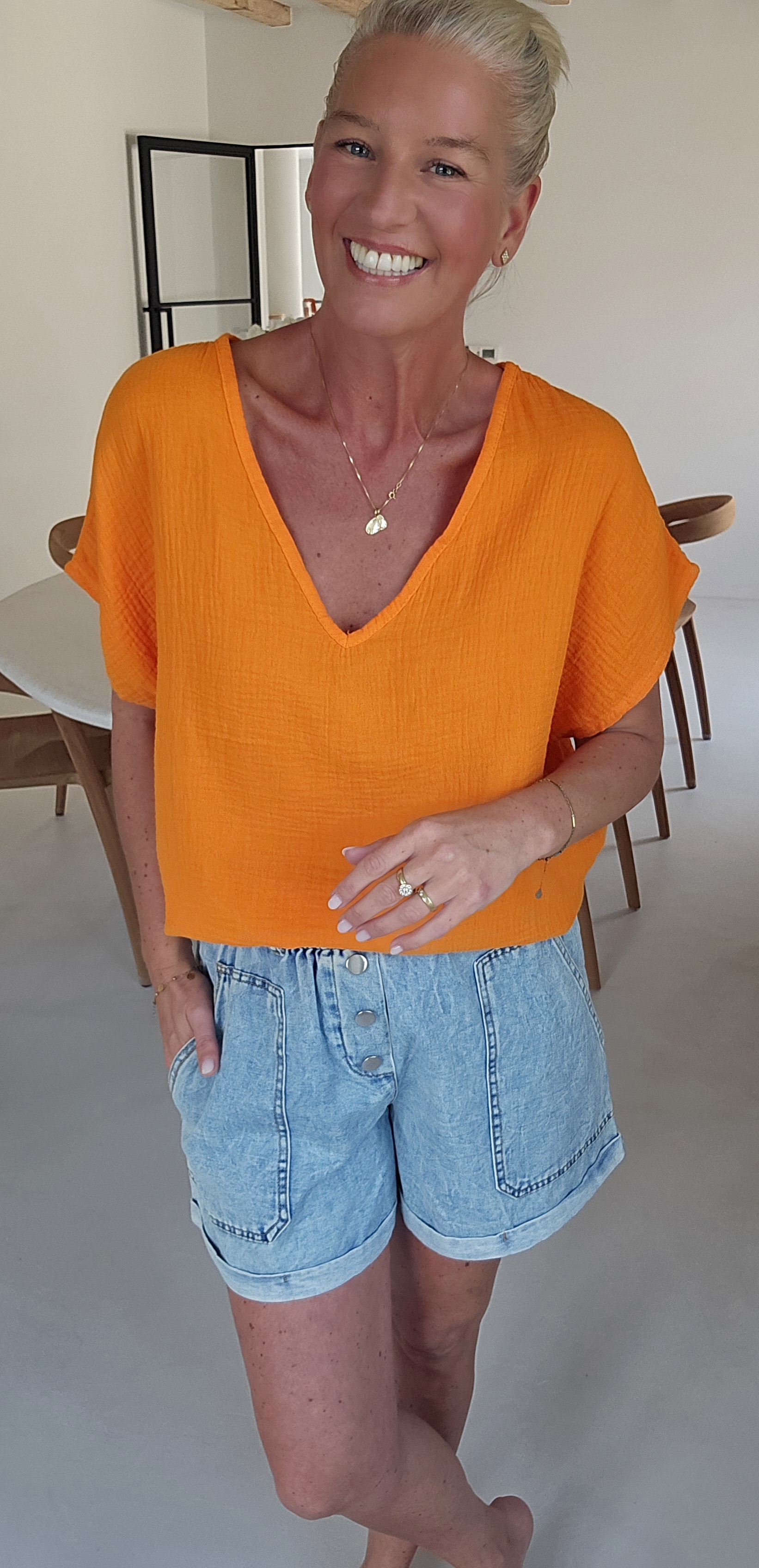 AMALFI tetra tee orange