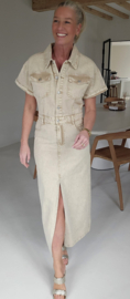 BILLI maxi jeans dress beige
