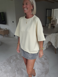 LADONNA leopard denim skirt