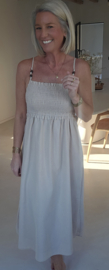 SANDRIN smock dress beige