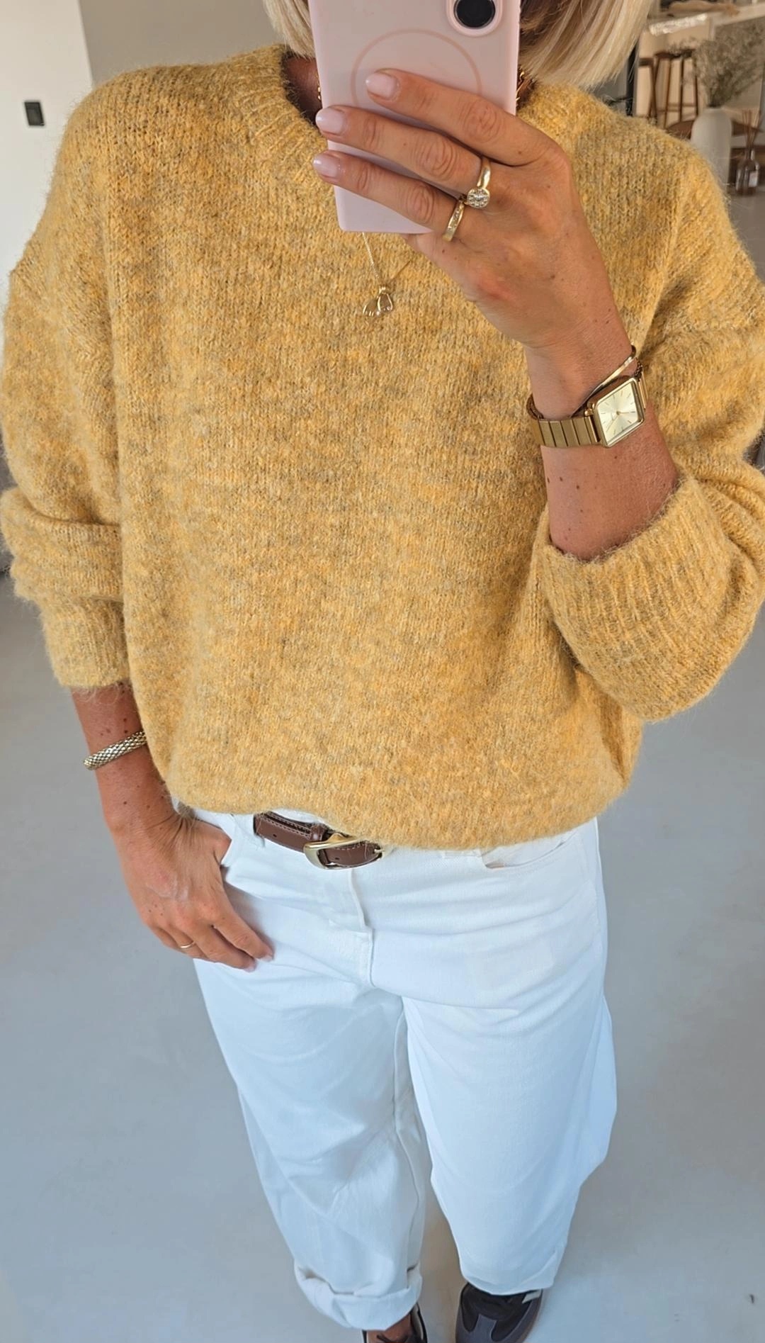 BEZIERS soft knit ocher
