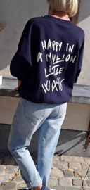 HAPPY IN A MILLION LITTLE WAYS sweatshirt navy