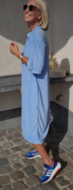 DIDOE maxi sponge dress pastel blue