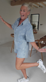 JULIET jeans flower playsuit