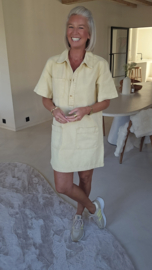 THE PERFECT JEANS dress short-sleeved butter yellow