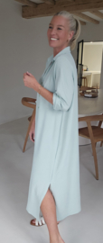 RHEA maxi shirt dress soft mint