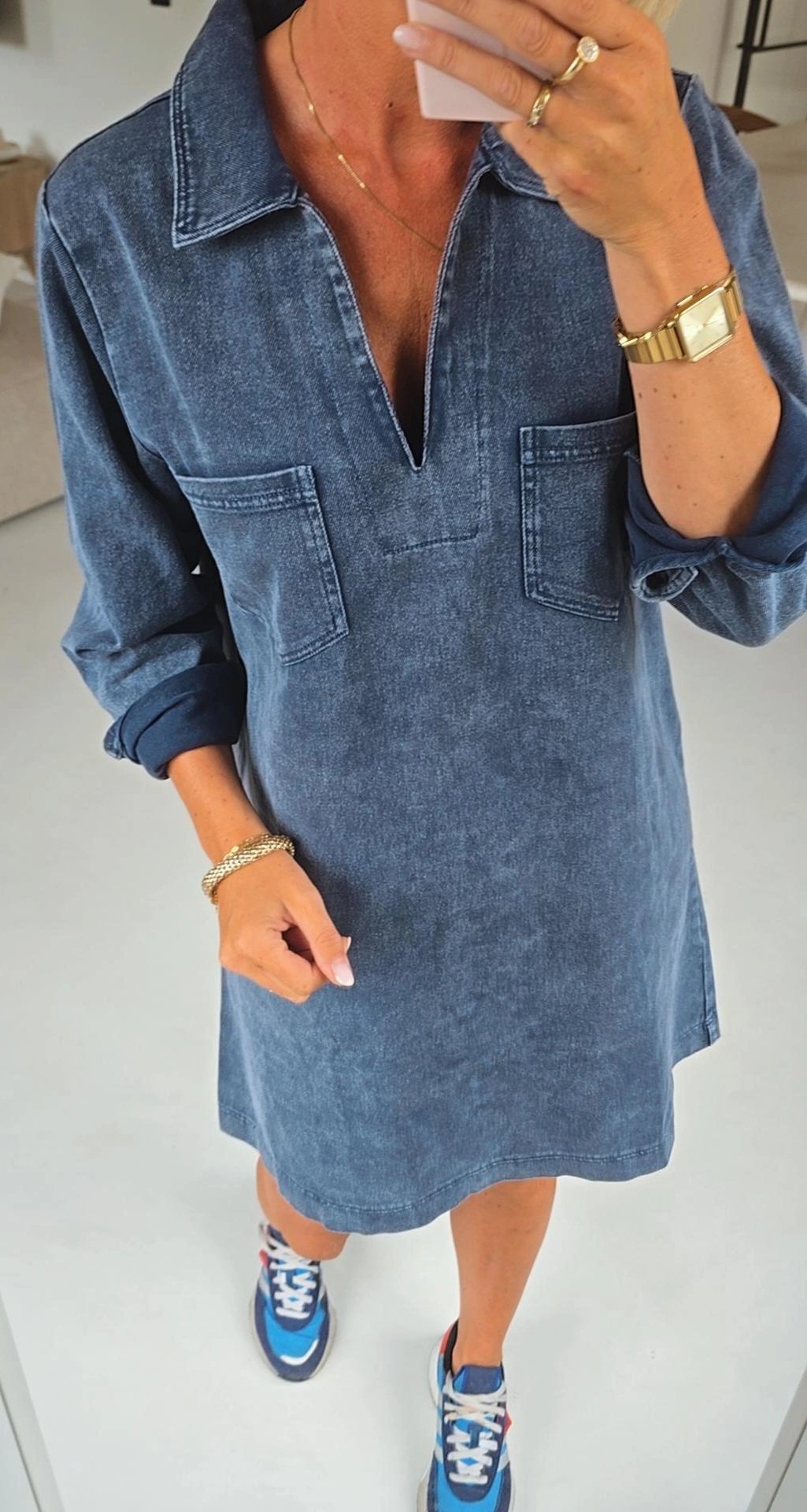 THE PERFECT JEANS 2 longsleeve dress navy
