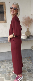 LISANNA sweatshirt set burgundy with leo detail