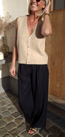 RUBI sleeveless knit cardigan taupe